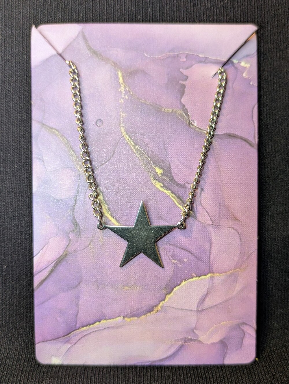 Handmade Silver Star Necklace Choker